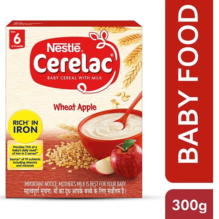 Cerelac Wheat Apple 300 g From 6 (To 24 Months)