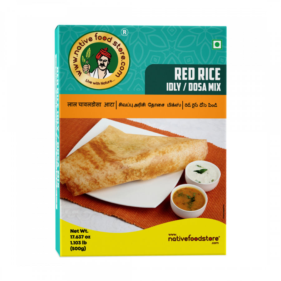 Native Food Store Red Rice Idly/Dosa Flour 500 g