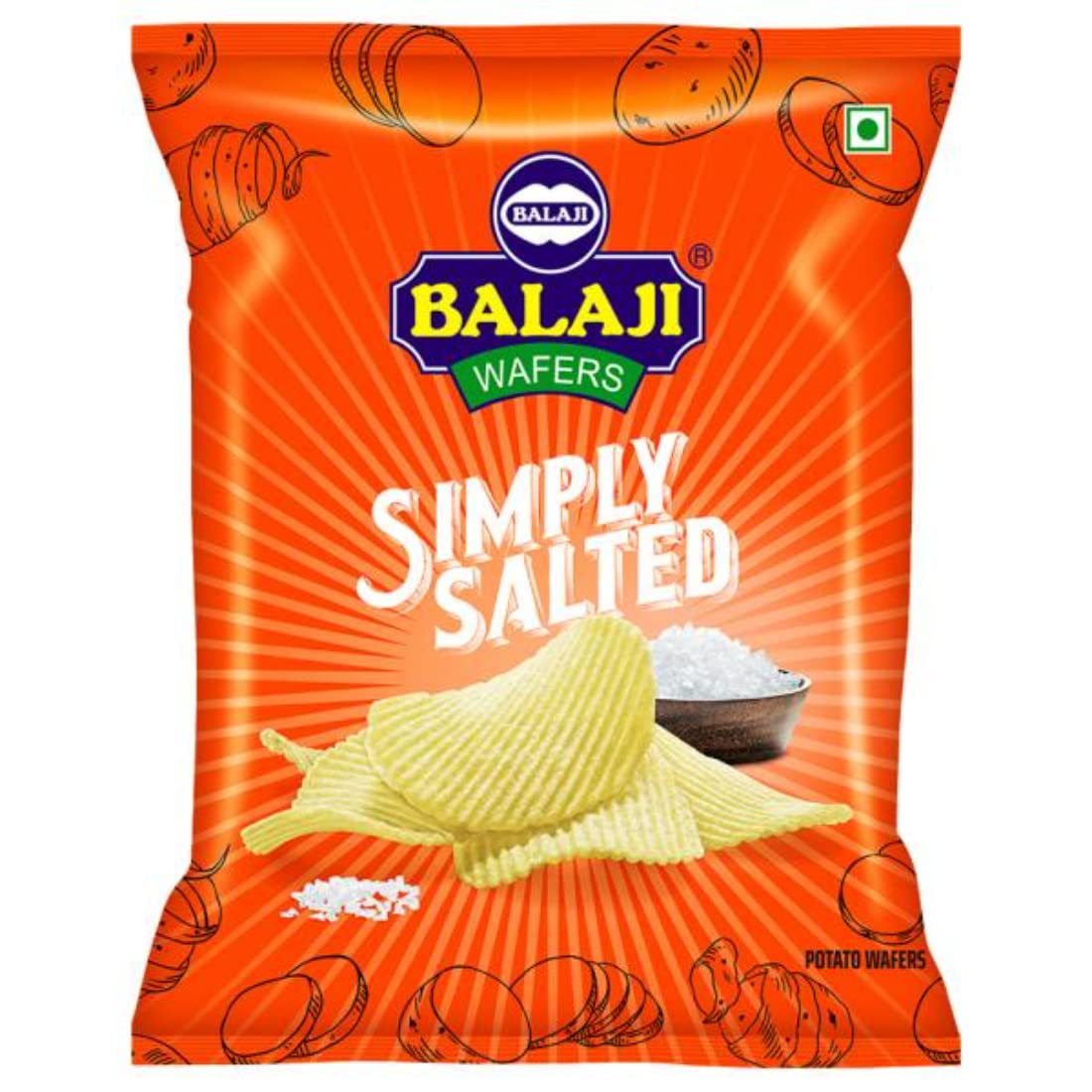 Balaji Wafers Simply Salted Potato Chips 35 g