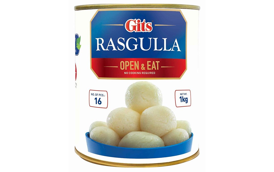 Gits Rasgulla Open & Eat Tin 1 kg