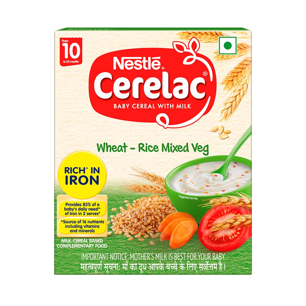 Cerelac Wheat Rice Mixed Veg 300 g (From 10 To 24 Months)