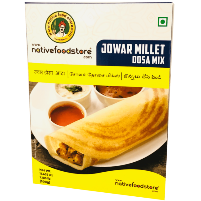 Native Food Store Jowar Millet Dosa Mix 500 g (Cholam/Great)