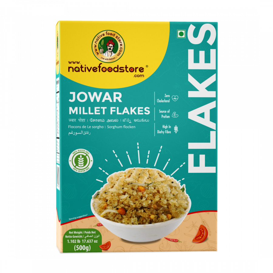 Native food store Jowar/Great Millet Flakes 500 g