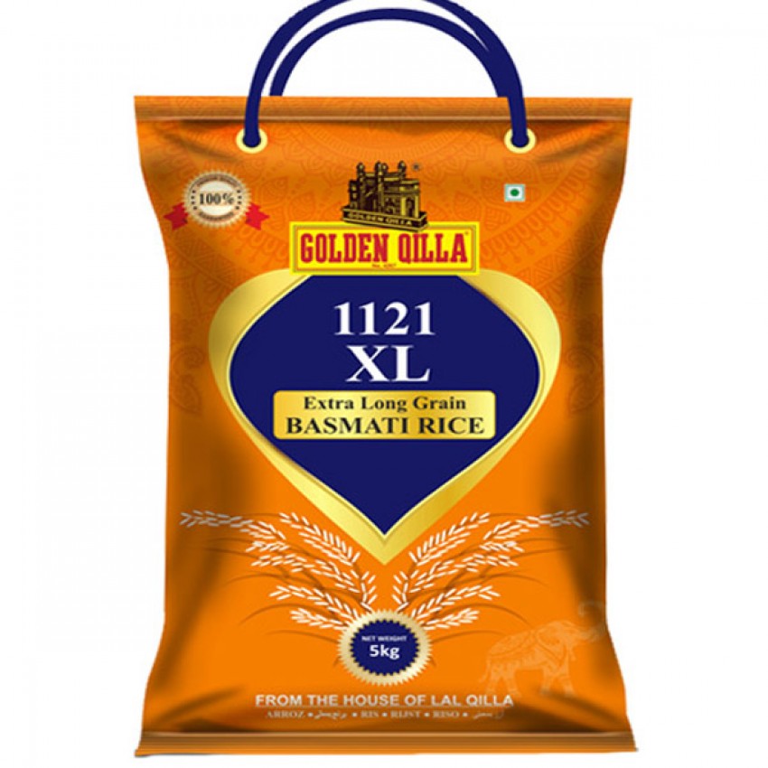 Golden Qilla 1121 XL Extra Long Grain Basmati Rice 5 kg