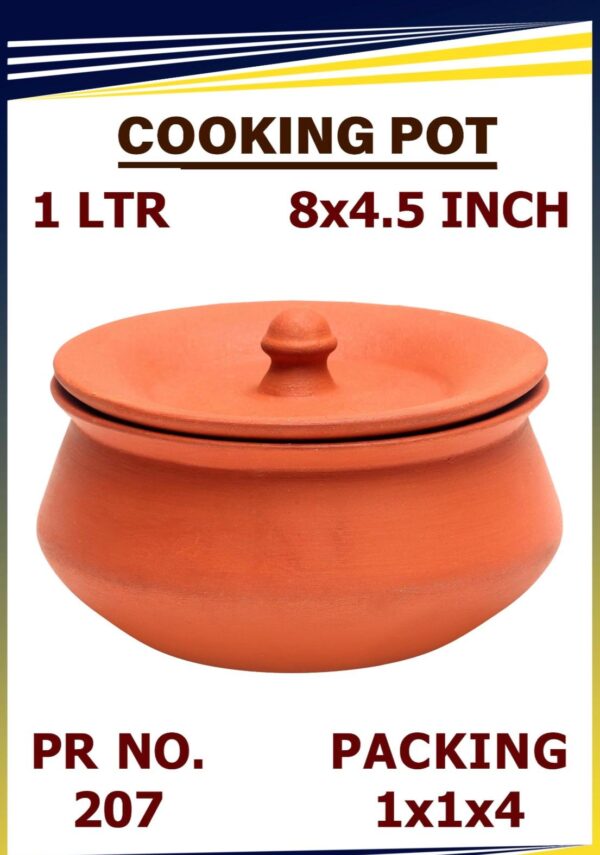 Cooking Pot 1 ltr 8.4 x 5 inch 1 Pieces (PR No 207)