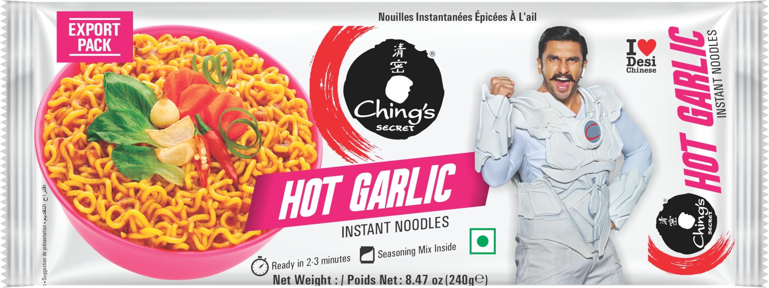 Chings Hot Garlic Noodles 240 g